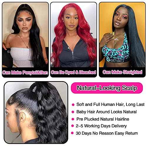 YISEA 12A Straight Hair Bundles Brazilian Virgin Human Hair Bundles Straight (16 18 20 22, Straight 4 Bundles) 100% Unprocessed Virgin Hair Bundles Straight Raw Hair Human Bundles