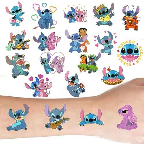 Party Supplies, 60Pcs Temporary Tattoos Party Gifts, Removable Tattoo Stickers for Goody Bag Treat Bag Stuff for Birthday Decorations