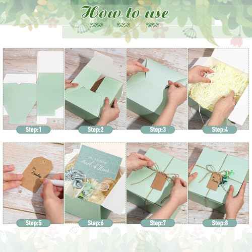 60 Pcs Bridesmaid Proposal Gifts Bridesmaid Box Set, Maid of Honor Gifts Include Box Glass Cup Candle Cards Scrunchies Hair Knotted Bracelets Hand Cream Diamond Pens(Green)