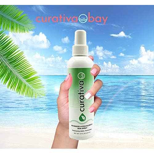 Curativa Bay - .02% Hypochlorous Skin Spray for Clear Skin - New Bundle - 8 Oz Mist Plus 16 Oz Refill (24 Oz)