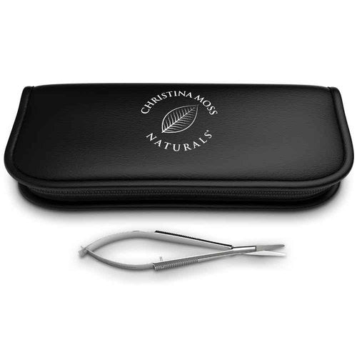 Small Scissors by Christina Moss Naturals® for Eyebrows, Nose Hair, Nails, Beard, Round Tip, Professional Grooming