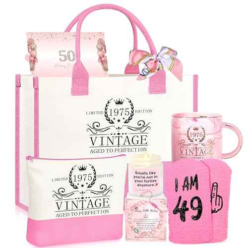 50th Birthday Gifts for Her Unique 50th Christmas Birthday Gifts Set for Women 50 Year Old Birthdays Christmas Gift for Women 50 and Fabulous Gift for 50th Womens