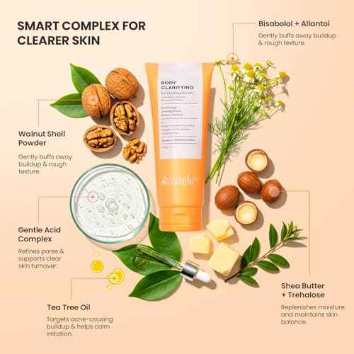 Body Acne Treatment Scrub: Helps Reduce Body Breakouts on Back, Chest, Butt & Thighs - Back Acne Treatment for Men, Women & Teens - Butt Acne Wash with Natural Actives for Smooth Skin