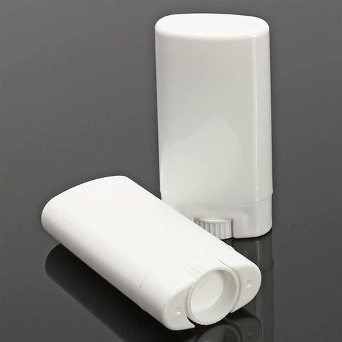 Minsily 20 PCS 15ml White Empty Plastic Oval Deodorant Container Oval Lip Balm Tubes Lipstick Tube 0.5 Oz Deodorant Containers Oval Twist-Up Tubes BPA-Free for DIY Homemade Crayon Chapstick Holder
