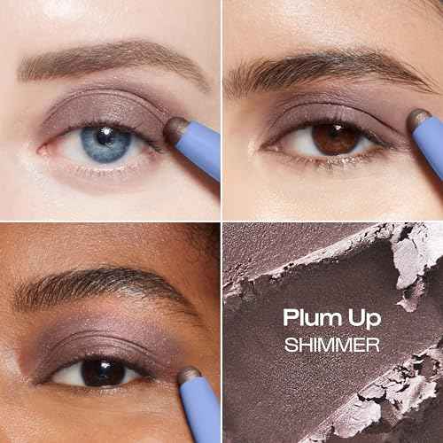 ALLEYOOP 11th Hour Waterproof Cream Eyeshadow Stick ? Long-Lasting Eye Shadow Pencil & Eyeliner, Cream to Powder Stick & Highlighter ? Smudge-Proof Eyeshadow Shimmer, Plum Up Shimmer