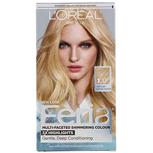 L’Oréal Paris Feria Permanent Hair Color, 100 Pure Diamond (Very Light Natural Blonde)