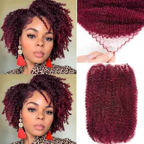 8 Inch Human Braiding Hair Afro Kinkys Bulk Human Hair for Dreadlocks Extensions Repair Locs Soft Locs1 Bundle 40 Gram (8Inch, 99j)
