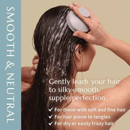 LIKOA, Smooth and Neutral Shampoo and Treatment Set, Vegan, Halal, Lightweight Moisture for Fine, Dry, or Tangle-Prone Hair, Botanical Hair Care, White Floral Scent, Made in Japan, 16.9/17.64 Fl oz