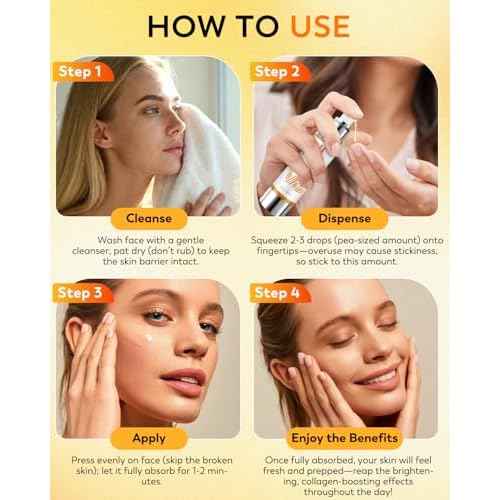 HANYWIL 20% Super Vitamin C Serum for Mature Skin 30-70 Women, Dark Spot Remover with Hyaluronic Acid & Active Lock Tech, Hydrating Total Package Serum for Wrinkles & Firming, Even Skin Tone, 1.7fl oz