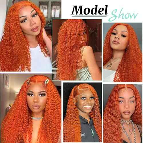 #350 Ginger Orange Bundles Human Hair Water Wave Bundles 16 18 20 Inch Wet and Wavy Human Hair Bundles 100% Unprocessed Brazilian Virgin Ginger Orange Hair 3 Bundle Human Hair Extensions for Women