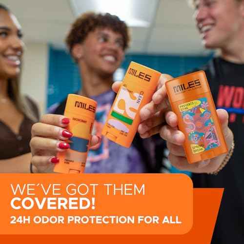 Miles Kids Deodorant for Boys and Girls - Aluminum Free Deodorant for Kids and Teens, Natural, Hypoallergenic, Made in USA - Spring Break Scent, 1-Pack