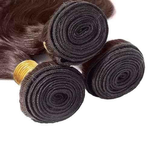 Color #4 Straight Weave Bundles Human Hair Dark Brown Bundles Chocolate Color 4# Deep Brown Straight Bundles Human Hair Brazilian Human Hair Extensions 22 24 26 Inch