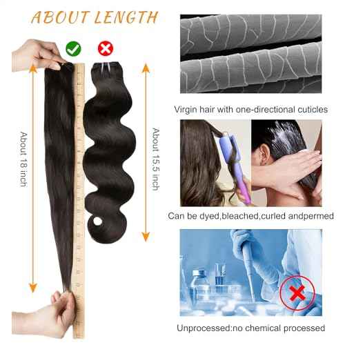 14A Brazilian Body Wave Bundles Human Hair 22 24 26 Inch 100% Real Raw Virgin Human Hair Bundles Body Wave 3 Bundles Human Hair Extension Natural Color£¨22 24 26£©