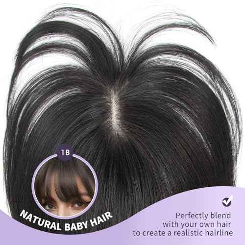 14 Inch Hair Topper for Women with Thinning Hair, Lightweight & Add Volume Hairpiece for White HairRoots Cover, Changing Hairstyle, Trendy and Comfortable Design