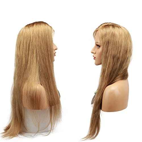 Dreambeauty #18 Blonde Color Lace Front Human Hair Wig for Women Brazilian Remy Glueless Full Lace Human Hair Wig with Baby Hair Pre-Plucked Natural Hairline (20 Inch, 13x6 Lace Front 150% Density)