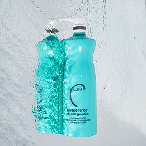 Malibu C Miracle Repair Reconstructor - Nourishing Hair Treatment for Weak, Damaged Strands - Flax Protein & Vitamin B5 for Moisture