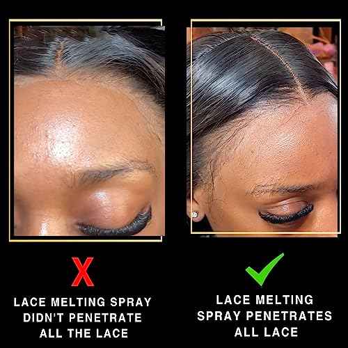 Goiple Lace Melting Spray for Wigs, Closures & Extensions - Styling Agent with Strong Natural Finish, Fast Drying, Water & Oil Resistant, Includes Hair Adhesive, Edge Control Wax & Hair Wax Stick