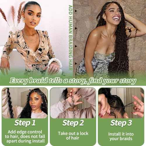 Human Braiding Hair for Boho Braids 120g 12A Deep Water Wave Bulk Human Hair Knotless Boho Braiding Curly 100% Virgin No Weft Extensions Bohemian Braids 3 Bundles/Pack Burgundy 20 Inch