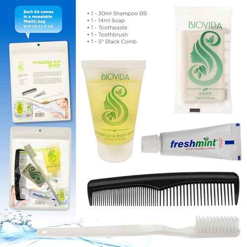 Moda West 24 Hygiene Kits - Bulk Case of Wholesale Basic Toiletry Kits for Men, Women, Travel, Charity 5 Pc Kit