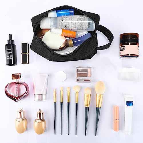 Paterr 32 Pcs Travel Toiletry Bag for Men Women Large Water Resistant Shaving Bag Hanging Cosmetic Bag Makeup Travel Pouch Foldable Toiletry Organizer with Divider Handle for Toiletries Accessories