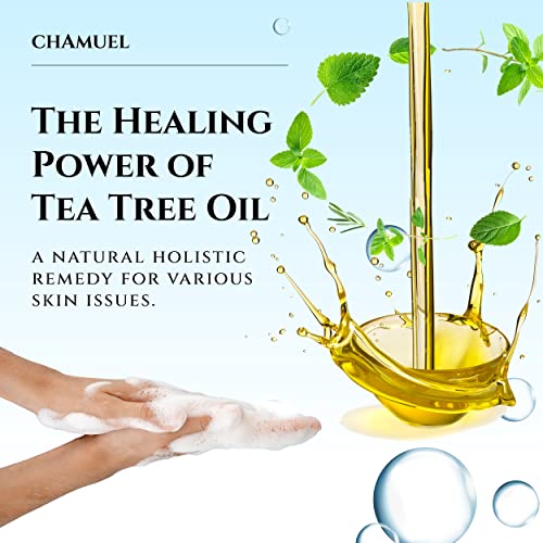 Chamuel Tea Tree Body Wash - Made With Natural Ingredients To Fights Itchy Skin, Body Odor, Athlete's Foot, Jock Itch & Toenails Issues - Organic Scented - Men & Women (11.8oz) 2-Pack