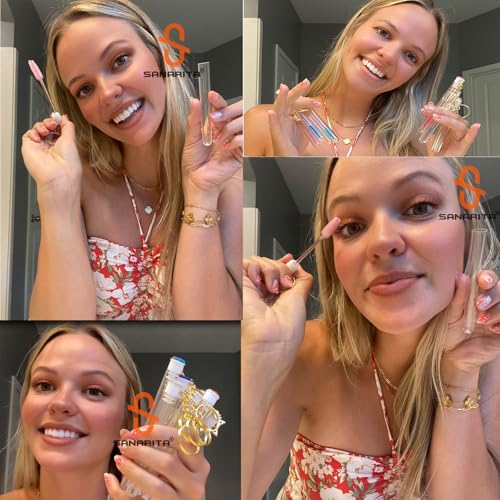 Upgrade 48 Pieces Disposable Mascara Wands Set, Include 24 Pcs Crystal Lash Spoolies Brush and 24 Pcs Reusable Keychain Christmas Holiday Gift Women Girls Makeup Tools