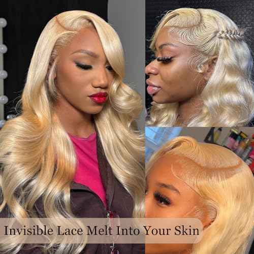 13x4 Body Wave Frontal Transparent HD Closure Human Hair 613 Blonde Brazilian Virgin Hair Ear To Ear Lace Frontal Closure Pre Plucked With Baby Hair 22inch
