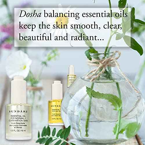 SUNDARI Essential Oil for Dry Skin, 0.5 Fl Oz, Combats Dryness, Fades Fine Lines for Soft, Smooth Skin, Rose & Orange Oils, Penetrates Deeply