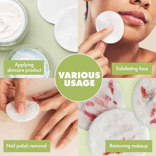 Intrinsics Premium Cotton Ovals (100 Count) ? Dual-Sided 3¡± Medium-High Absorbency Large Cotton Pads, Lint-Free Hypoallergenic Cotton for Makeup Removal, Cleansing, and Exfoliation