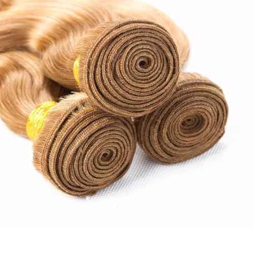 27# Blonde Human Hair Bundles 24 26 28 Inch Honey Blonde Bundle 27 Color Body Wave Bundles Human Hair Unprocessed Brazilian Virgin Quick Weave Hair for Black Women