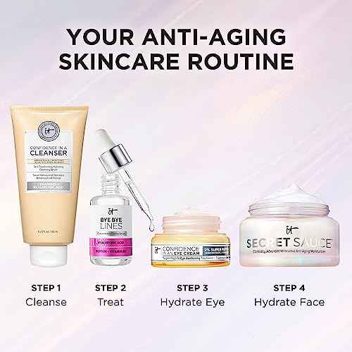 IT Cosmetics Secret Sauce Anti-Aging Face Moisturizer - Hydrating & Plumping Moisturizer Face Cream For Fine Lines, Wrinkles & Dark Spots - Vegan - Day or Night Facial Moisturizer - 2 fl. oz
