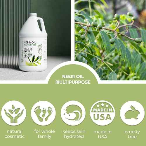 Premium Nature Neem Oil 1 Gallon for Skin and Hair Need Oils Pure Cold Pressed for Mixing Neem Concentrate