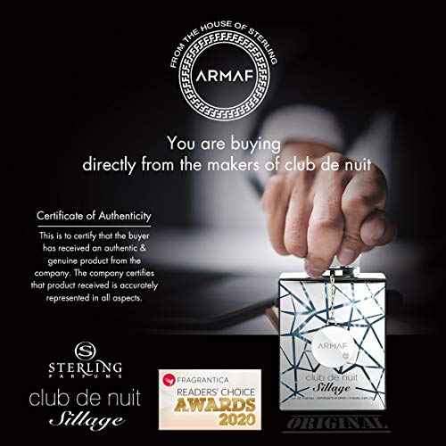 Armaf Club De Nuit Sillage For Unisex Eau de Parfum Spray, 3.6 Ounce