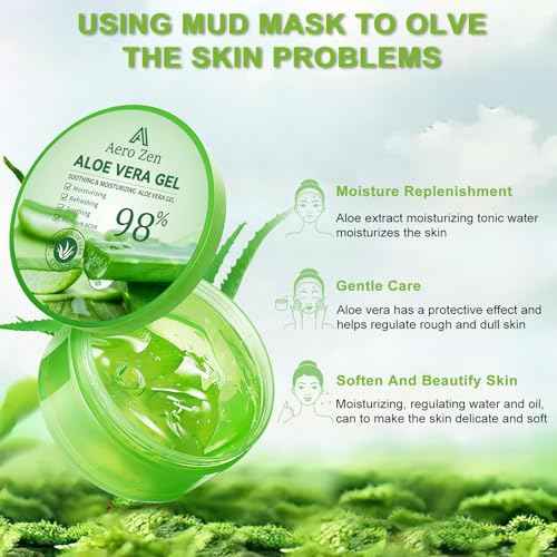Organic Aloe Vera Gel for Face & Body Made within 12 Hours of Harvest, 98% Pure Aloe Vera Gel for Skin,Scalp,& Hair, Soothing Aloe Face Moisturizer,Multipurpose Skin Care£¨10oz£©
