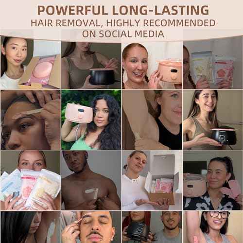 KOTAMU Wax Beads for Hair Removal, 1lb Lavender Hard Wax Beans for Sensitive Skin, Facial, Chin, Underarms, Brazilian Bikini Face, Perfect for Men Women Full Body Waxing at Home Salon