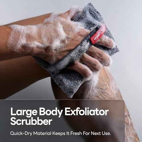 Exfoliating Body Scrubber, Rough Exfoliation Body Exfoliator Sponge for Remove Dead Skin, Body Exfoliating Sponges, Bath and Body Exfoliate Buffer, Mens and Womens Sponge for Shower (2 Pack)