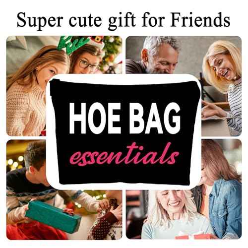 Funny Gifts for Women, Friends, Hostess Gift Ideas Cool Gifts for Women Girls Birthday Gift Ideas Gag gifts Girls Weekend Overnight Fun Makeup Travel Bag Cosmetic Bag-Black