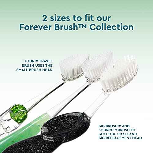 RADIUS Toothbrush Replacement Brush Heads 2-Count Improve Gum Health & Reduce Gum Issues - Medium - Pack of 6