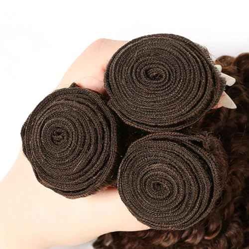 Color #30 Brown Bundles Human Hair Deep Wave 3 Bundles 32 32 32 Inch Unprocessed Brazilian Virgin Remy Light Brown Deep Wave Bundle Human Hair Extensions