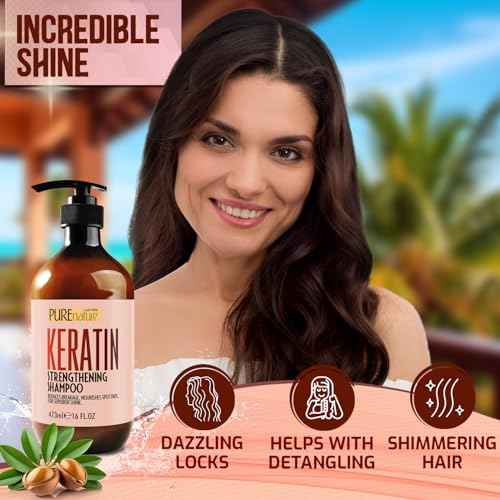 Keratin Shampoo - Sulfate Free, Strengthening Formula - Repair Damaged and Dry Hair - Products for Women and Men - For Thinning Hair - 16 Fl Oz