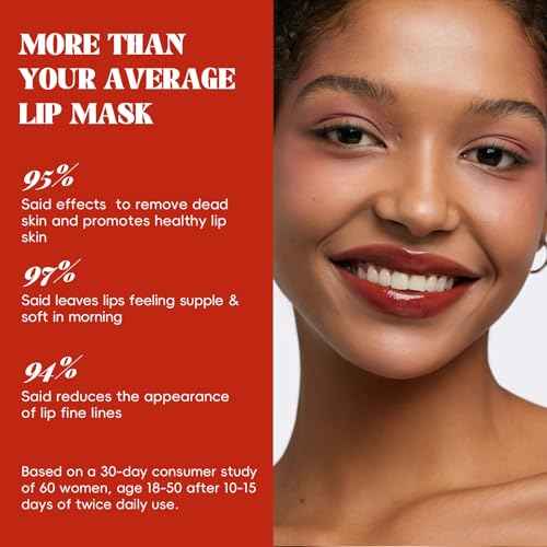 Lip Scrub and Lip Mask Set- Lip Treatment Care Kit with 2 Lip Exfoliator Scrub & 2 Lip Butter Mask, Intense Hydration Set for Dry Chapped Cracked Lips (4 Pack)