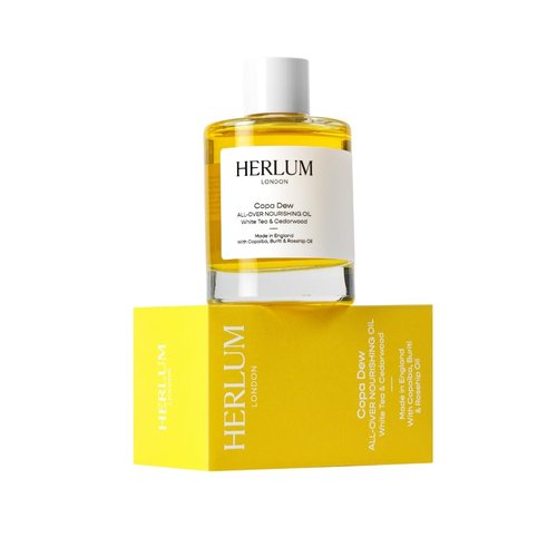 Herlum Copa Dew All-Over Nourishing Oil - Restores & Hydrates Skin, Hair & Body with Antioxidant-Rich Copaiba, Rosehip, Squalane Oils - Fast-Absorbing, Vegan, Waterless Formula, 50ml - Made in the UK