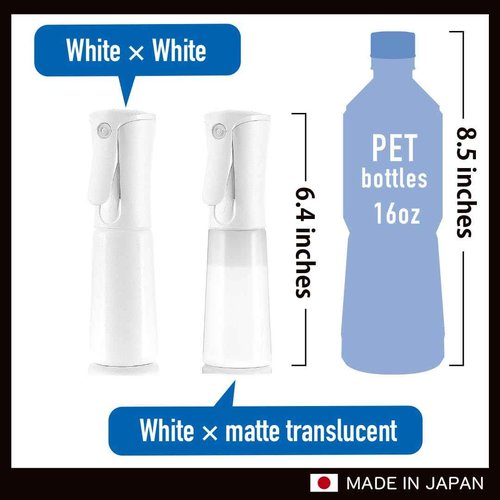 SAMURAI Z1 Mini Continuous Spray Bottle, 3.4 fl oz (100 ml) Portable, Locking Function, Continuous Mist, Ultra Fine Particles, Travel & More (matte translucent 1 piece)