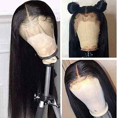Lemoda 13x6 Straight Lace Front Wigs Human Hair 180% Density 13x6 HD Transparent Lace Front Wig Pre Plucked 15A Brazilian Virgin Glueless Human Hair Wigs for Women 18 Inch