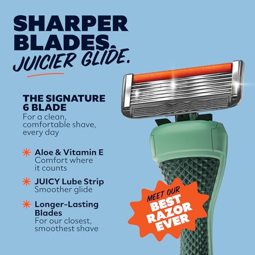 Dollar Shave Club | The Member Exclusive Shave Set | 4 Extra Close Refill Cartridges, 1 Handle (Green), 1 Shave Butter 3 ounce, 1 Razor Cover, Razors for Men