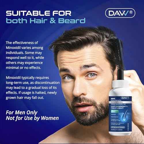 Minoxidil for Men Hair Growth Serum: Minoxidil 5 Percent - Hair Regrowth for Men - Minoxidil for Beard Growth - Hair Loss Treatments - Minoxidil 5% - Faster Thicker Stronger Hair Growth - 60ml