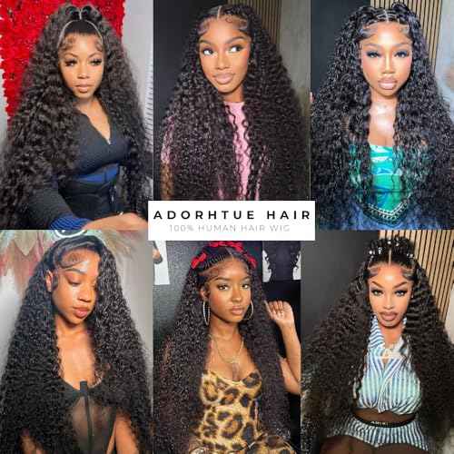 22 Inch Water Wave 13x6 HD Lace Front Wigs Human Hair Pre Plucked 200 Density Deep Part Curly Wig for Women Water Wave Frontal Wigs Human Hair