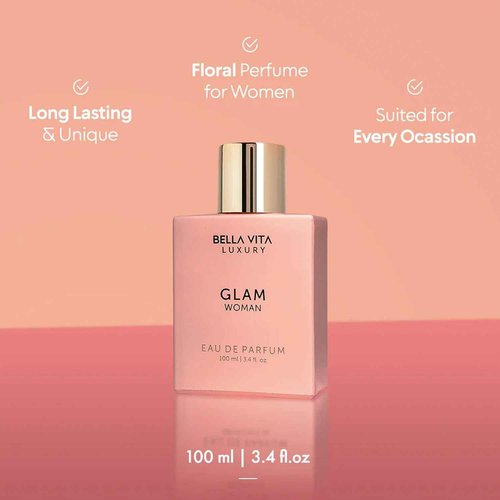 Bella Vita Luxury Women's Gift Set - Date Woman & GLAM Perfume for Women's | Pink Pepper, Red Fruit & Jasmine | Fruity & Spicy Long Lasting Perfume | 2 * 100 ML