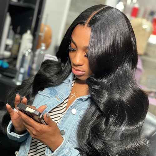 SKINLIKE Real HD Swiss Lace Closure Human Hair 2x6 Lace Closure with Clean Hairline Much More Density Full Cuticle Aligned Brazilian Human Hair Body Wave Style (18inch, HD BW 2x6 lace closure)