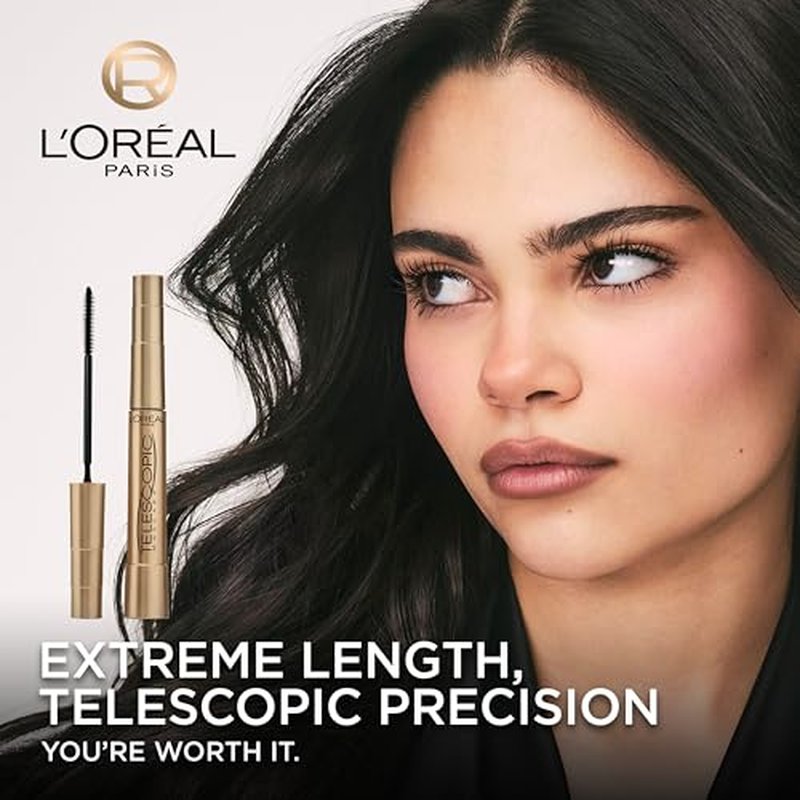 L'Oreal Paris Telescopic Mascara - Blackest Black, 0.27 Fl Oz